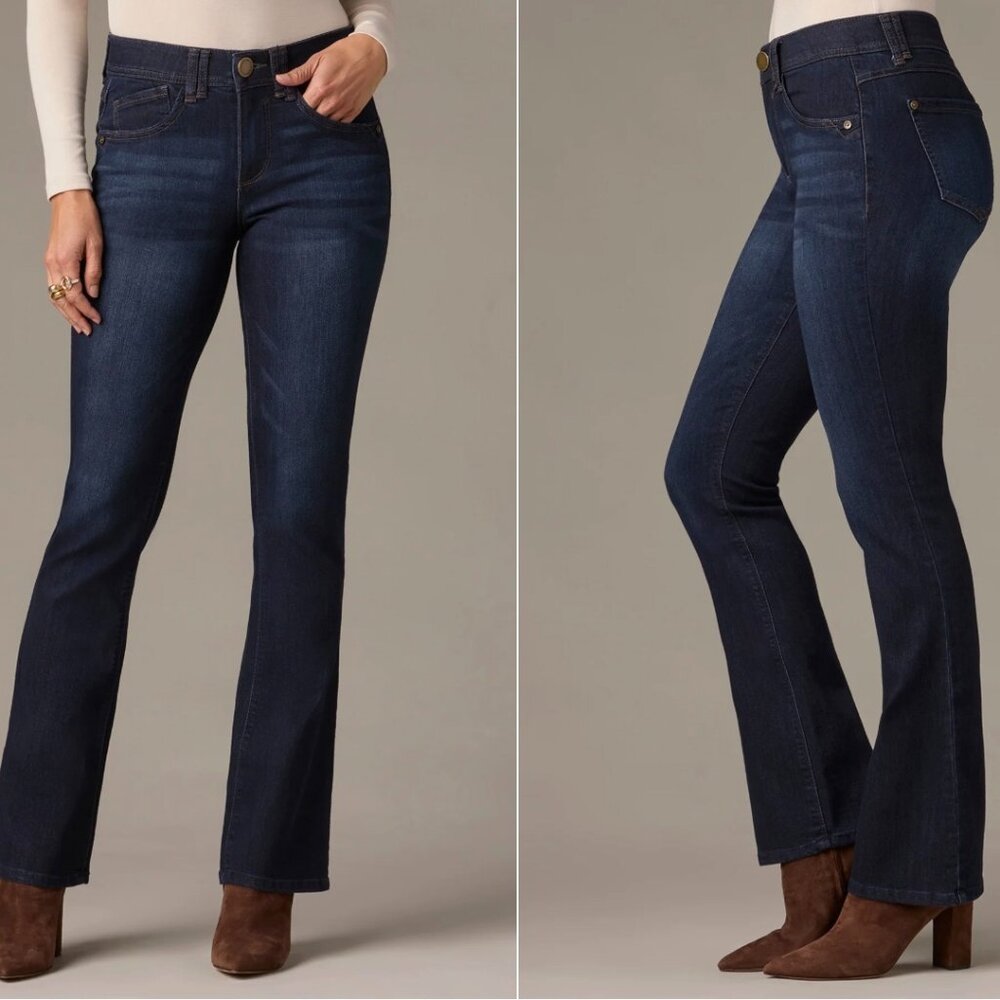 Wit and Wisdom Brittany Mid-Rise Itty Bitty Boot Jeans Indigo Denim / 10